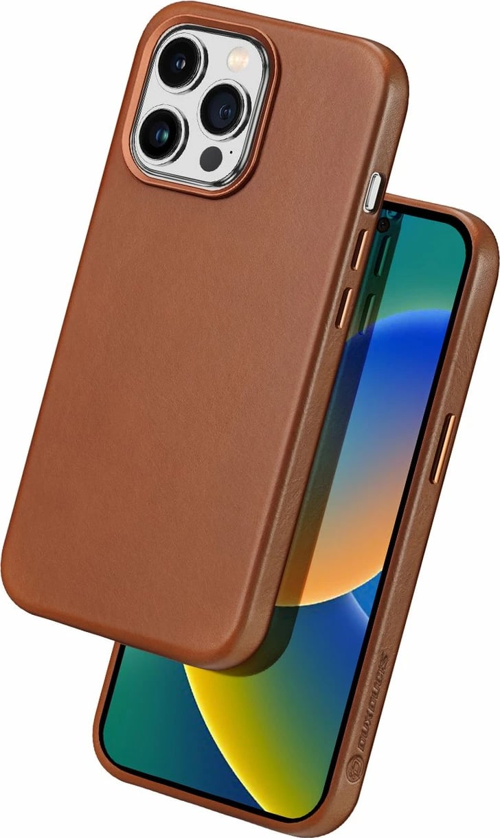 Mbështjellës Dux Ducis Naples për iPhone 14 Pro Max, lëkurë, MagSafe, Kafe