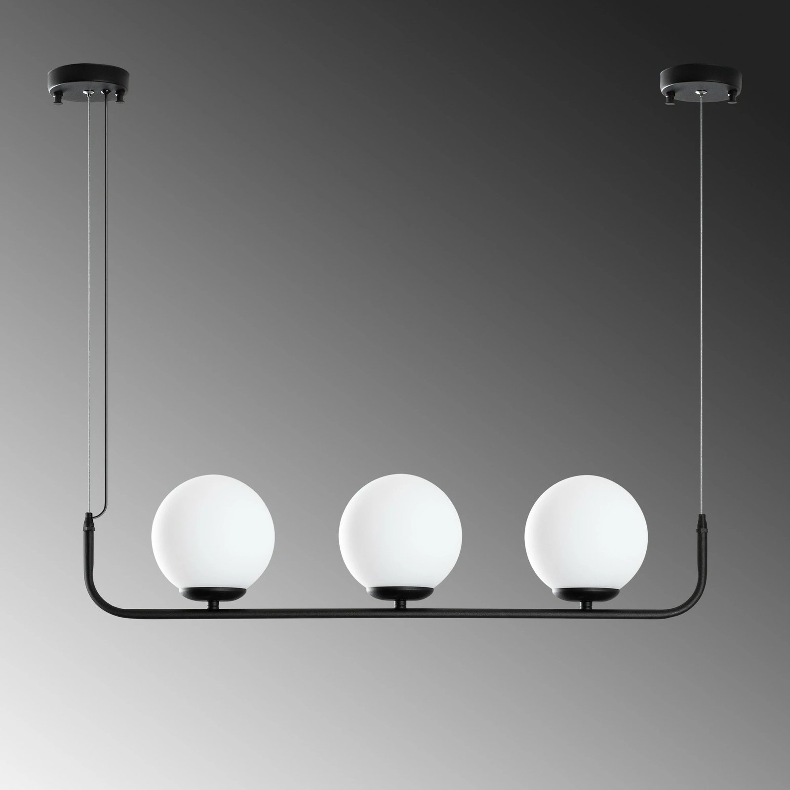 Llambë tavani Opviq Faruk - 13715, trup metalik, ngjyrë e zezë