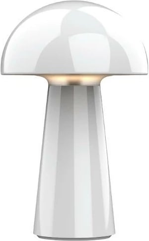 Llambë tavoline LED MEGAMAN, Ø13.5x H22.5cm, e bardhë