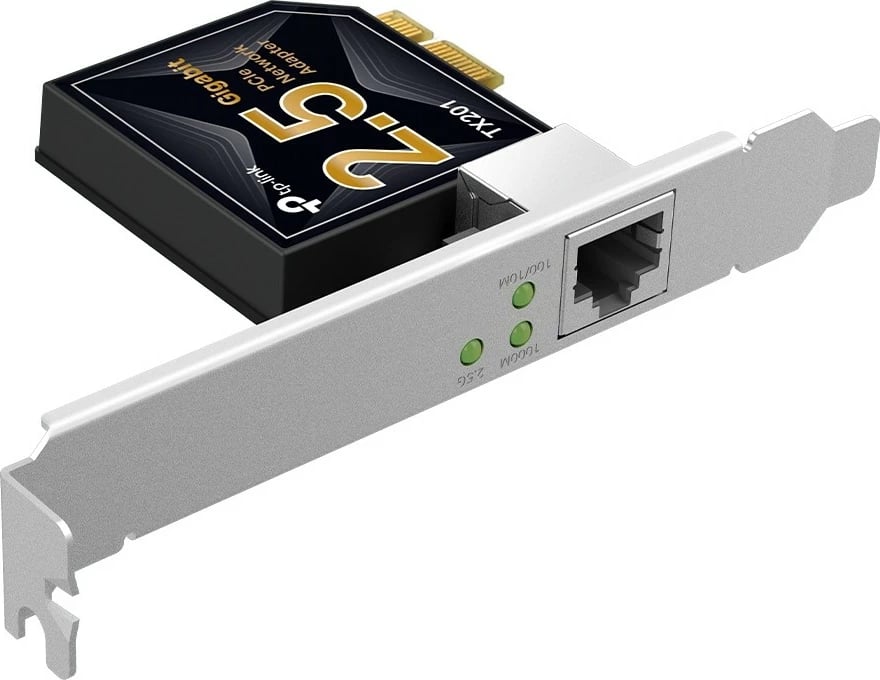 Kartelë rrjeti TP-Link TX201, PCI Express, 2.5 Gigabit, e brendshme, e zezë/gri