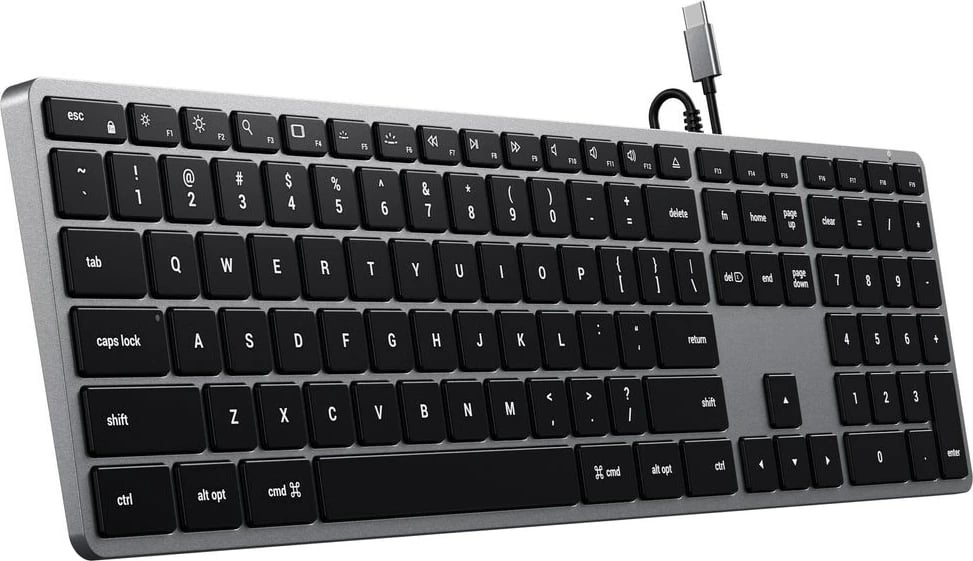 Tastierë Satechi Slim W3, Universal, USB Type-C, QWERTY, Anglisht, Alumini, E zezë