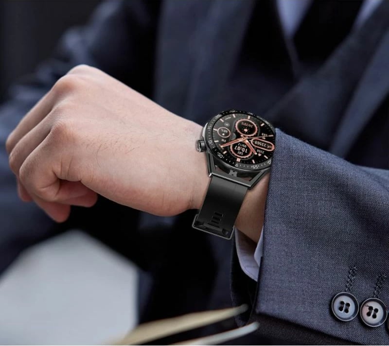 Smartwatch Rubicon unisex, e zezë