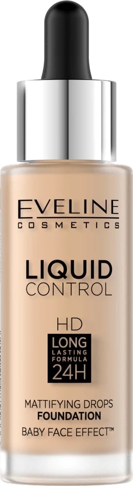 Fondatinë Eveline Cosmetics Liquid Control HD Long Lasting Formula 24H 011 Natural 32ml