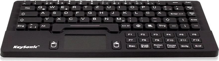 Tastierë mini mekanike KeySonic KSK-5031IN, QWERTZ, me touchpad, USB, e zezë