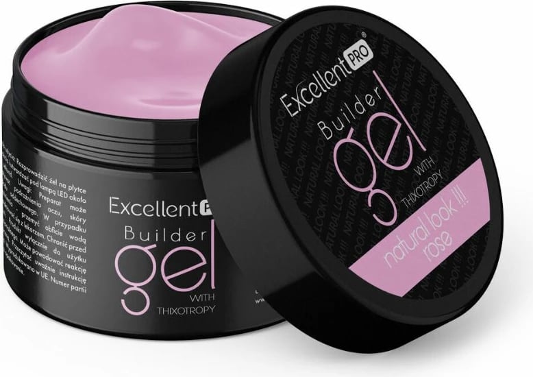 Xhel ndërtues për thonj për femra Excellent PRO Natural Look Rose 15g