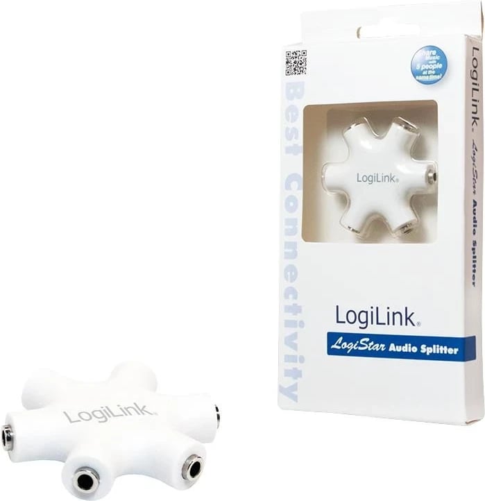 Adapter Logilink 6në1, me kabëll 20 cm, bardhë