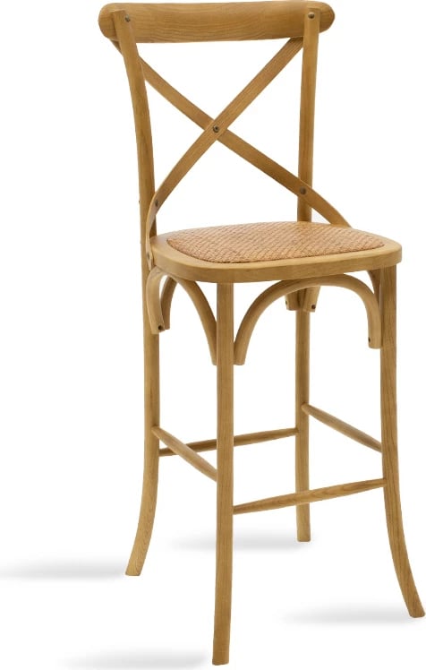 Karrige për bar Reid, dru sonoma-kafe rattan