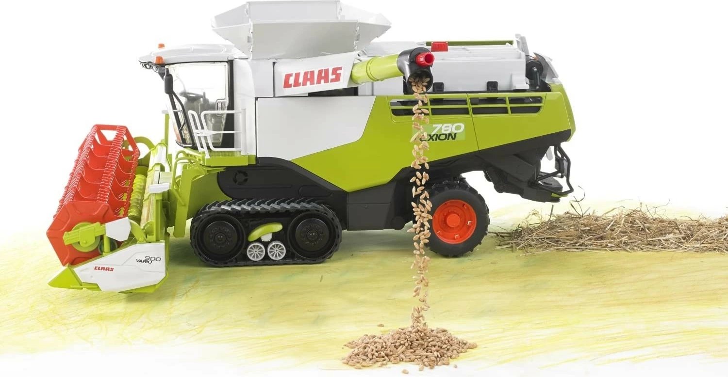 Lodër kombajn BRUDER Claas Lexion 780, 1:16, për djem, Jeshile, Kuqe, Bardhë, Zezë