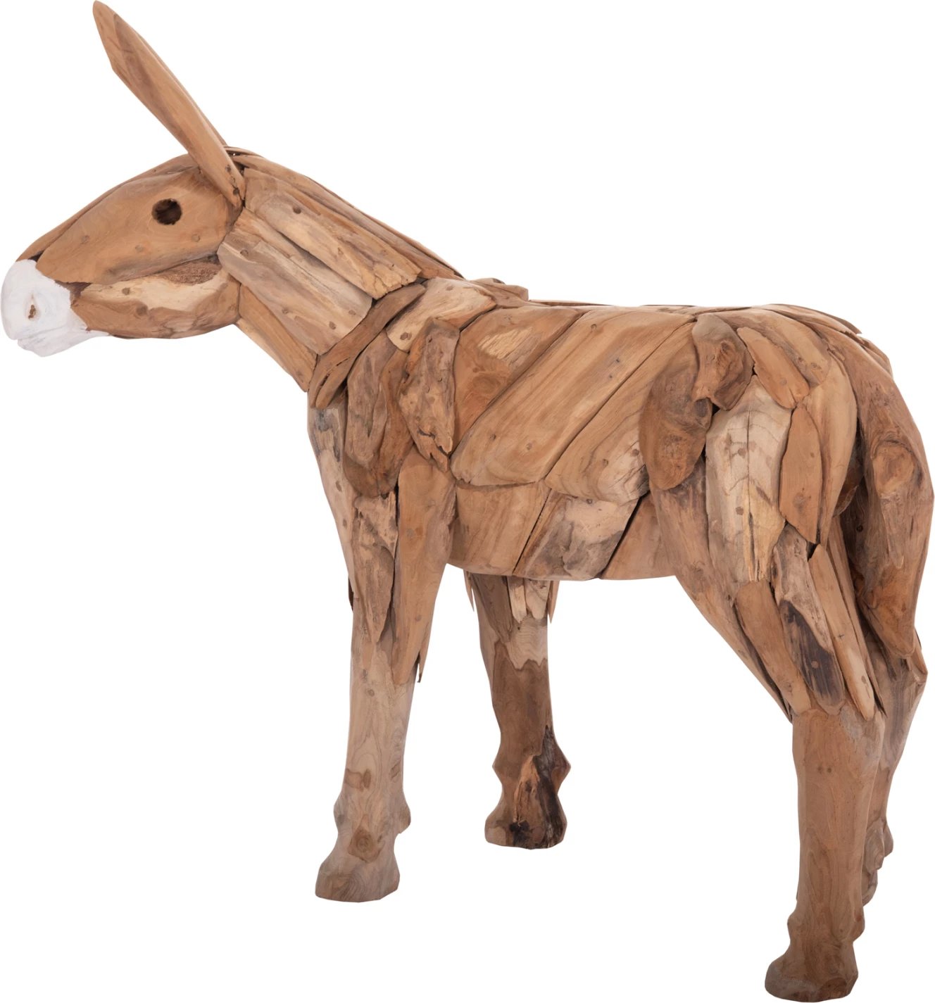 Gomar dekorativ prej druri tik të ricikluar, ngjyrë natyrale, FH4387, 103x33x99.5cm