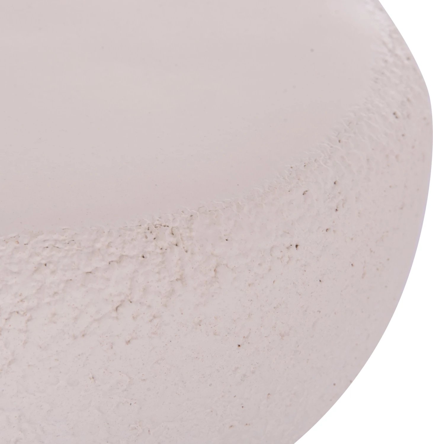 Stool i rrumbullakët INTERON, fibër-cement, ngjyrë e bardhë, FH18171.02, Φ34x39cm