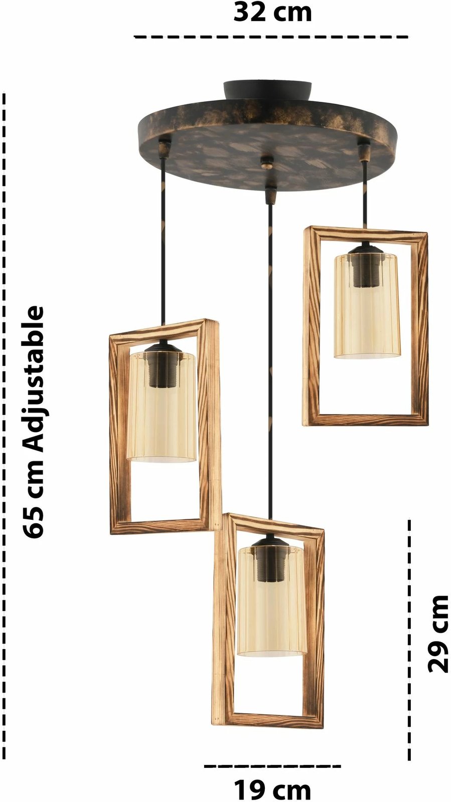 Llambadar Opviq, trekëndësh, xham i trefishtë