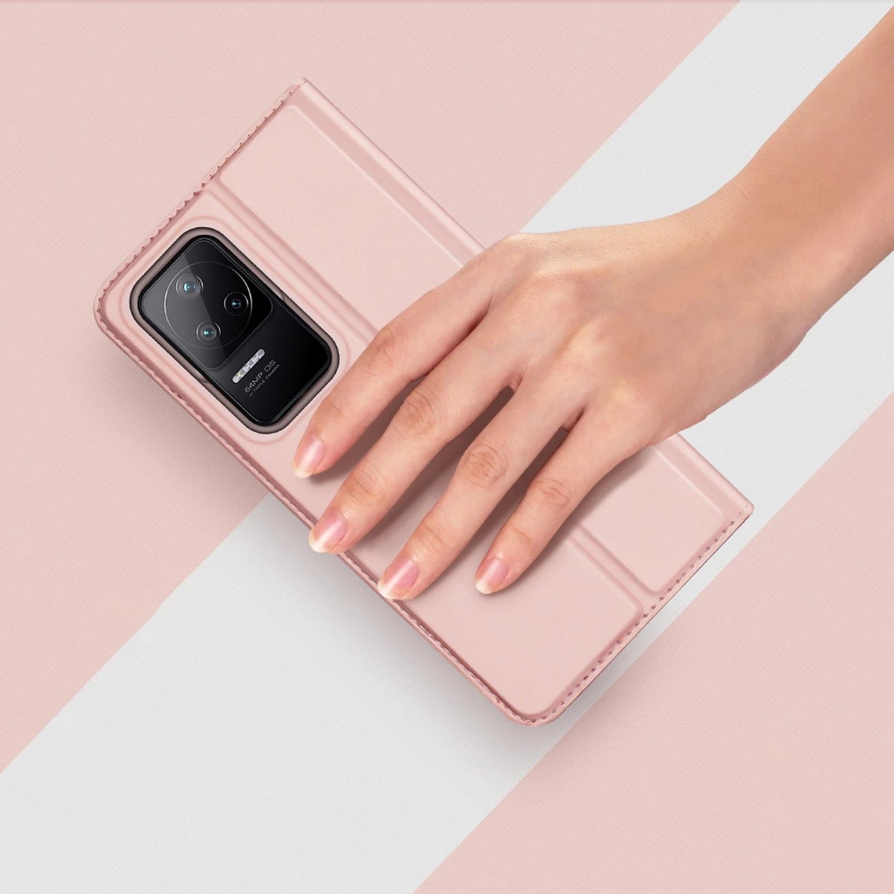 Mbështjellës Dux Ducis Skin Pro për Xiaomi Poco F4 5G, me kapak, xhep kartelash dhe funksion qëndrimi, Kaltër