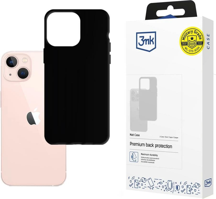 Mbështjellës 3mk Matt Case për iPhone 14 Plus, i zi Mbështjellës 3mk Matt Case për iPhone 14 Plus, i zi