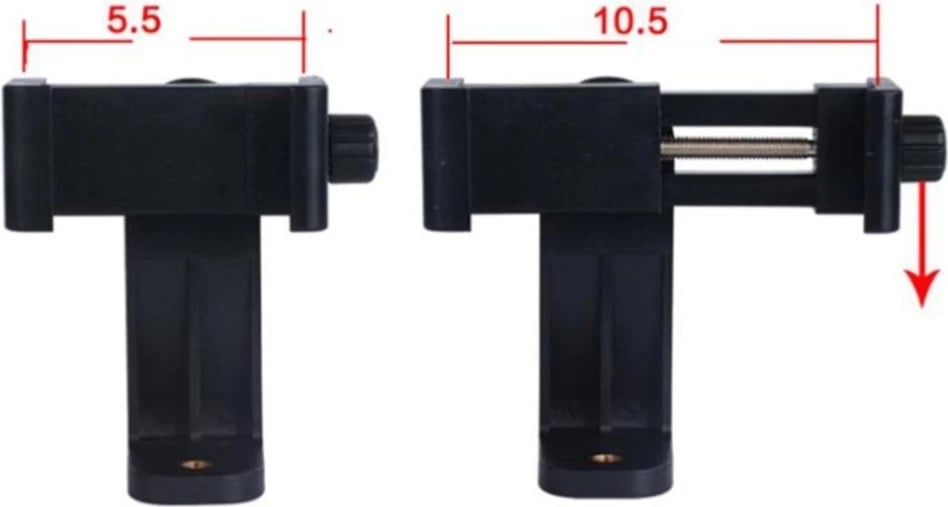 Mbajtës gjoksi për kamera sportive, Hurtel, 360° tripod rrotullues, qëndrim telefoni, i rregullueshëm, e zezë