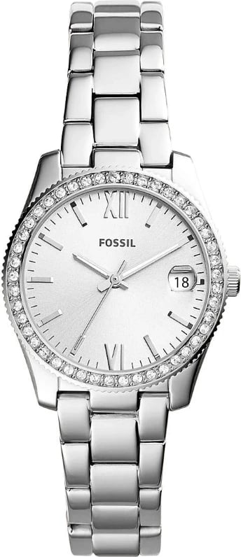 Orë dore FOSSIL Scarlette për femra, argjendi