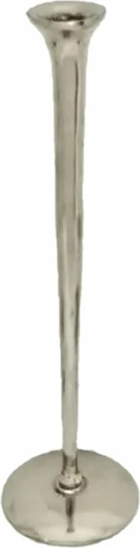 Mbajtëse qirinjsh KARTIO, alumin, ngjyrë argjendi, 11x11x38 cm