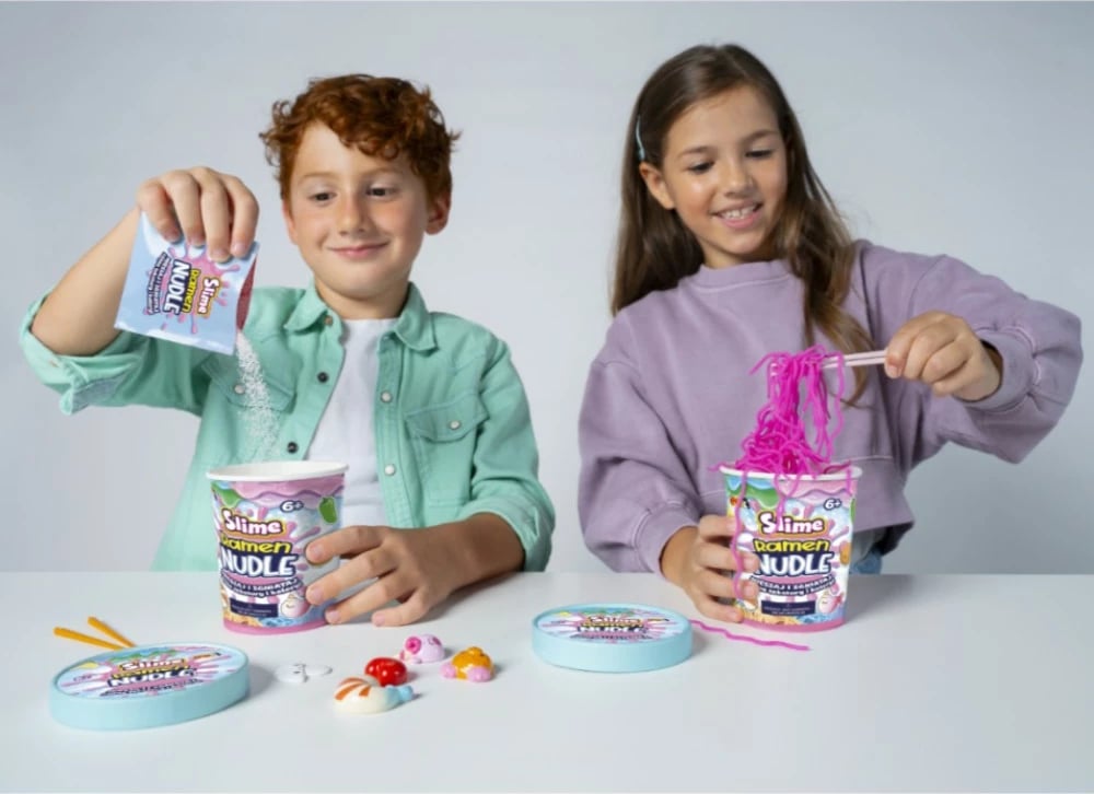 Set lodër slime Epee Slime Ramen Noodles Smiling Mushroom, shumëngjyrëshe