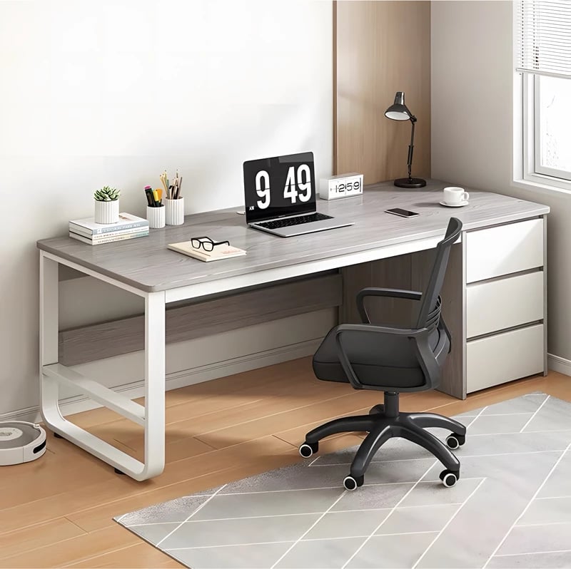 Tavolinë Salto me sirtar-MDF natyrale-bardhë 120x48x74cm