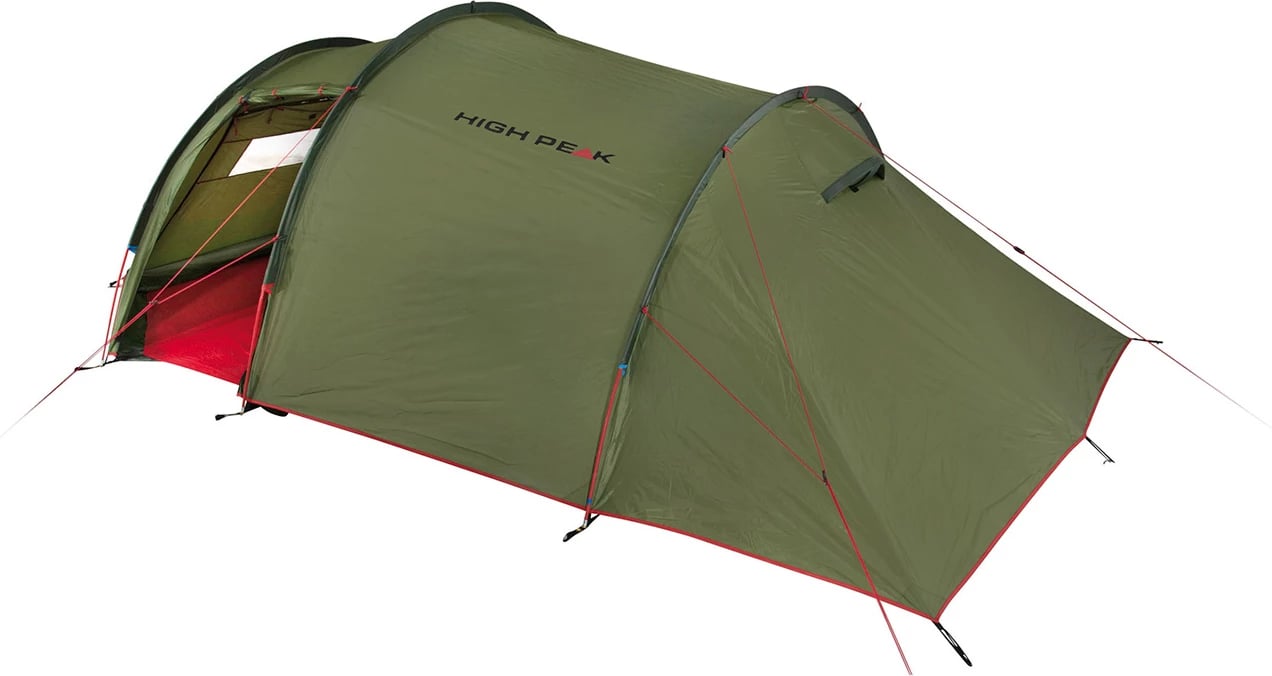 Tendë High Peak për 4 persona, olive-green-red