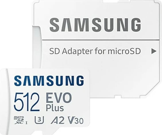 Kartelë memorie microSD Samsung EVO Plus 512GB me adapter SD