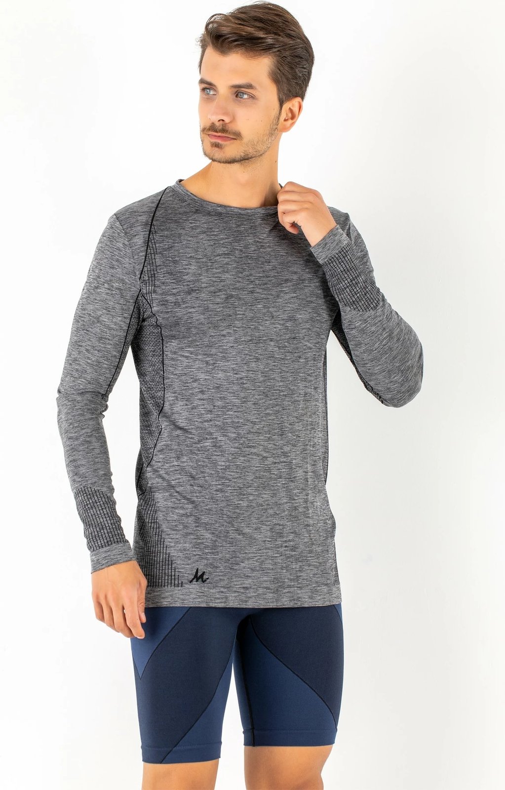 Bluzë sportive për meshkuj Jumeon, 237-007400003, ngjyrë gri