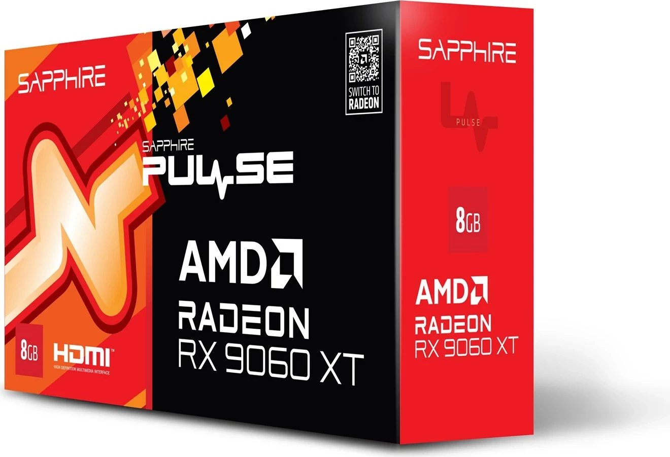 Kartelë grafike Sapphire PULSE RX 9060 XT GAMING, 8GB, GDDR6, e zezë