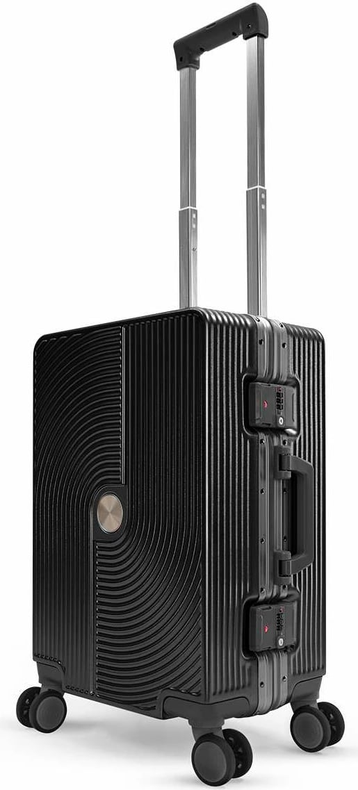 Valixhe udhëtimi Zoozie Bags, kornizë alumini, e zezë, ALC-625