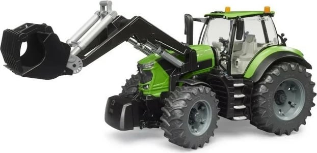 Traktor lodër BRUDER Deutz 8280 TTV me ngarkues përpara, 1:16, i gjelbër