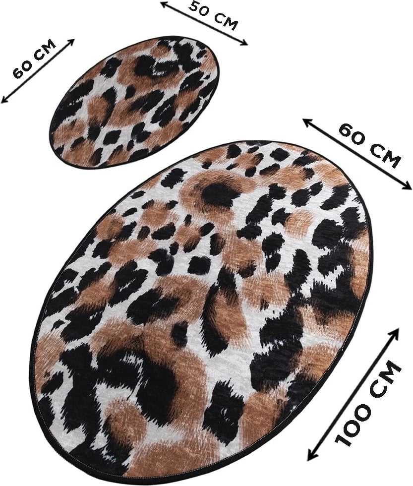 Set tapetesh banjoje (2 copë), model Mijölnir, leopard