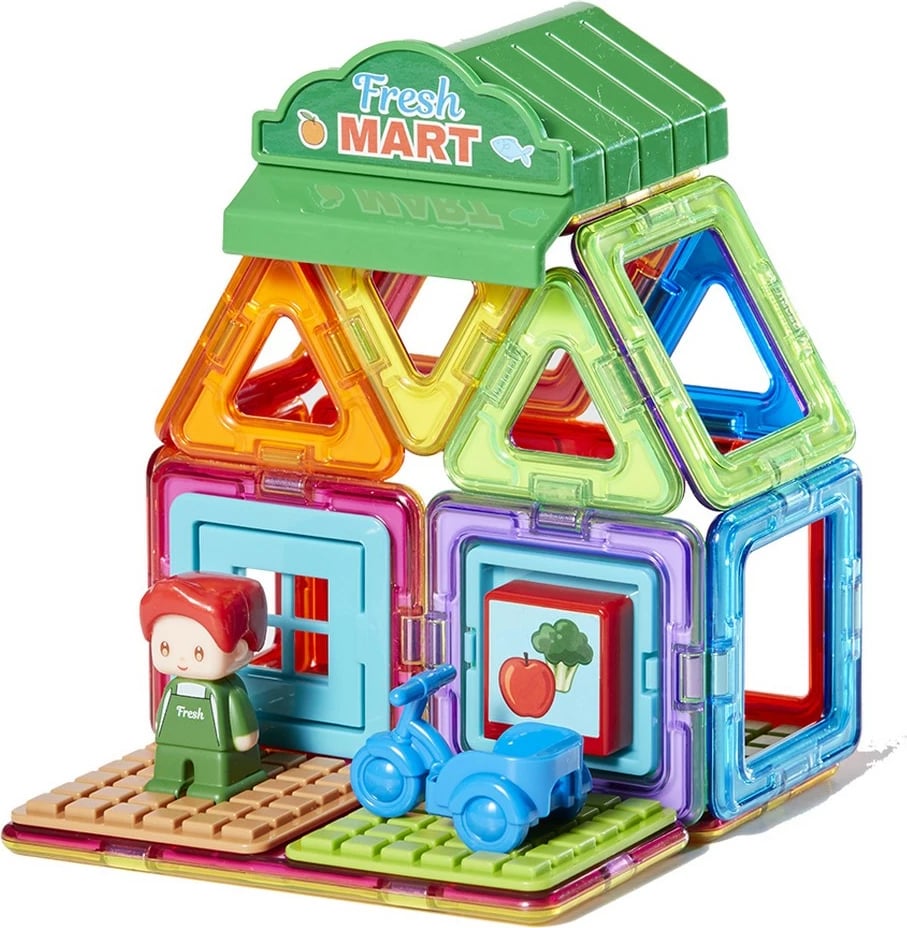 Set ndërtimi Magformers Town Set - Mart, 22 pjesë, Shumëngjyrësh