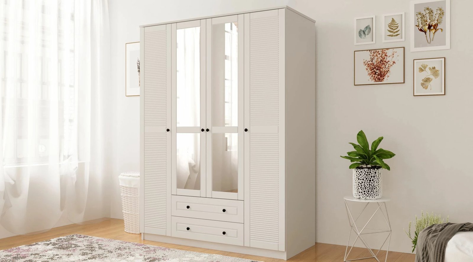 Dollap Skye Decor, ngjyrë e bardhë mat, Rb-063-02