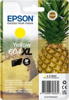 Kasetë boje, Epson, 604XL C13T10H44010, XL 4 ml 350 faqe, e verdhë