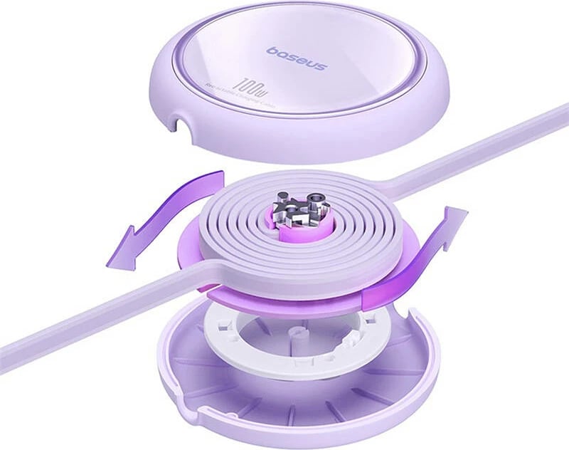 Kabllo USB-C në USB-C Baseus Free2Draw, 1m, 100W, vjollcë Kabllo USB-C në USB-C Baseus Free2Draw, 1m, 100W, vjollcë