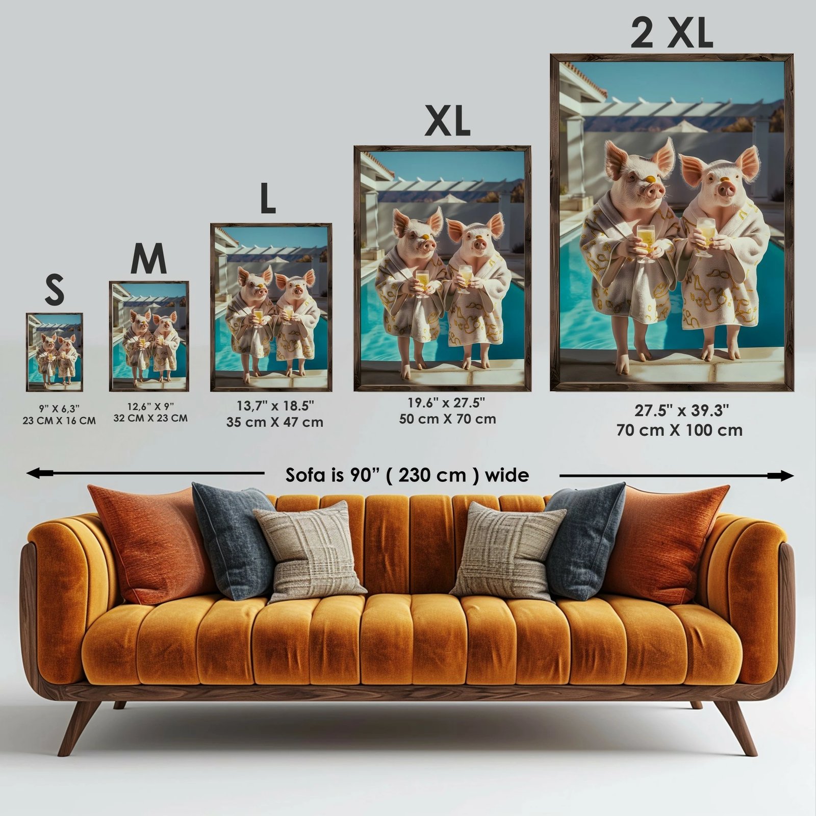 Pikturë dekorative me kornizë, MDF, shumëngjyrëshe, Wallity, GE111-L