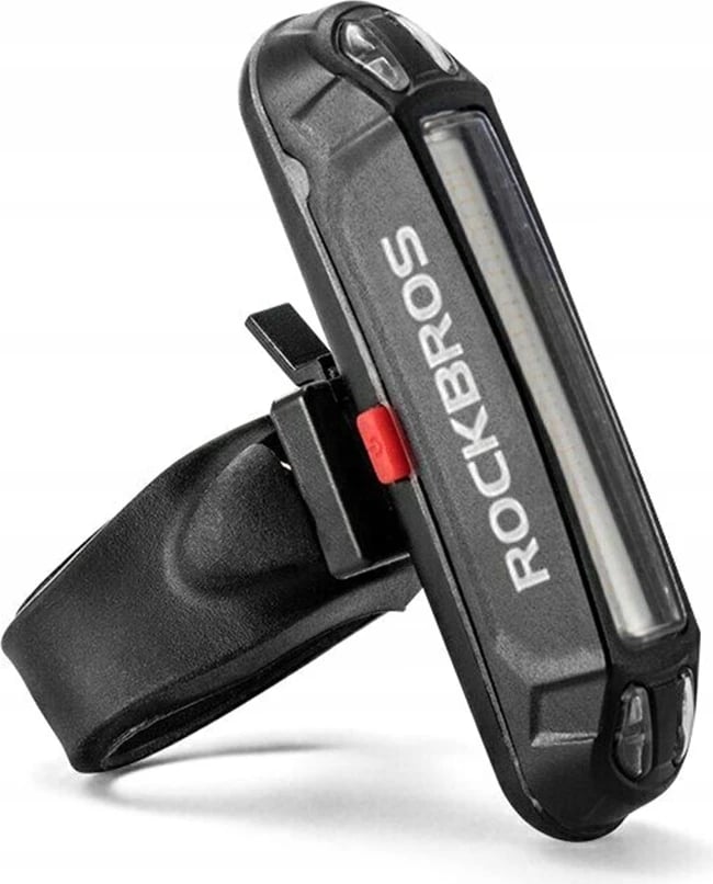 Dritë pasme biçiklete Rockbros A54BK, 100 lumens, 500 mAh, IPX5, e zezë, me kabllo micro USB