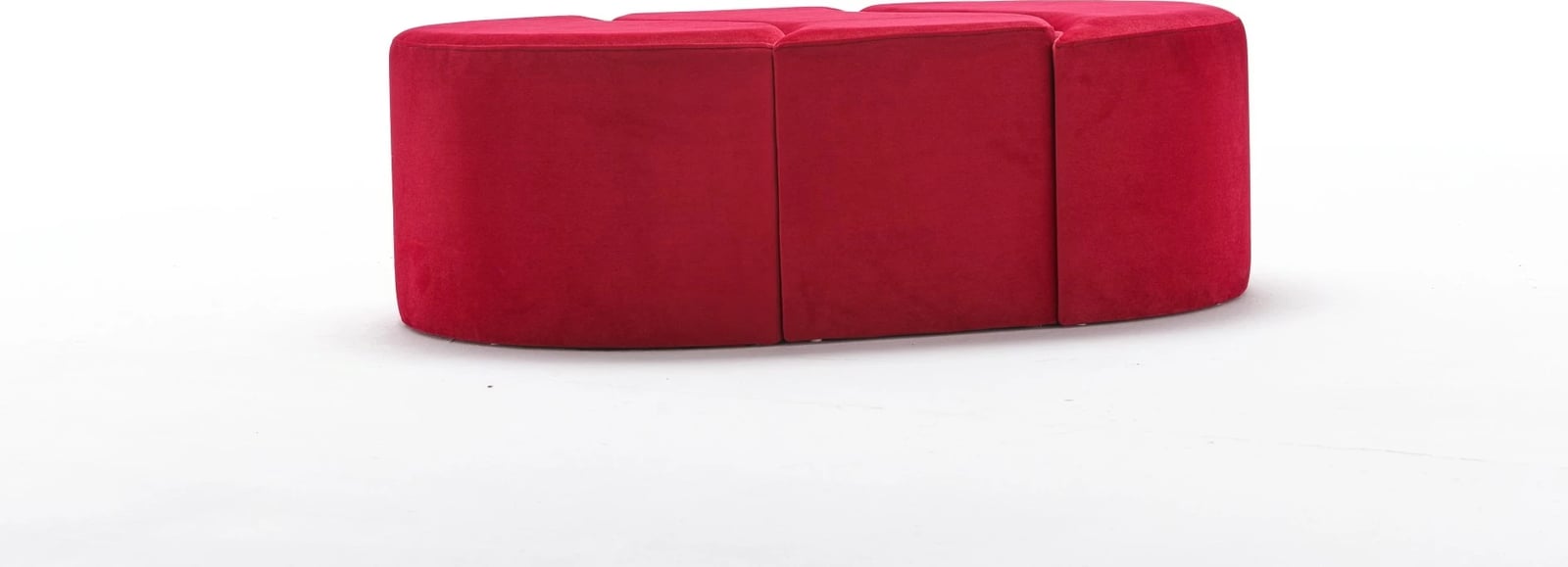 Puf Atelier del Sofa Alya, kadife, i kuq