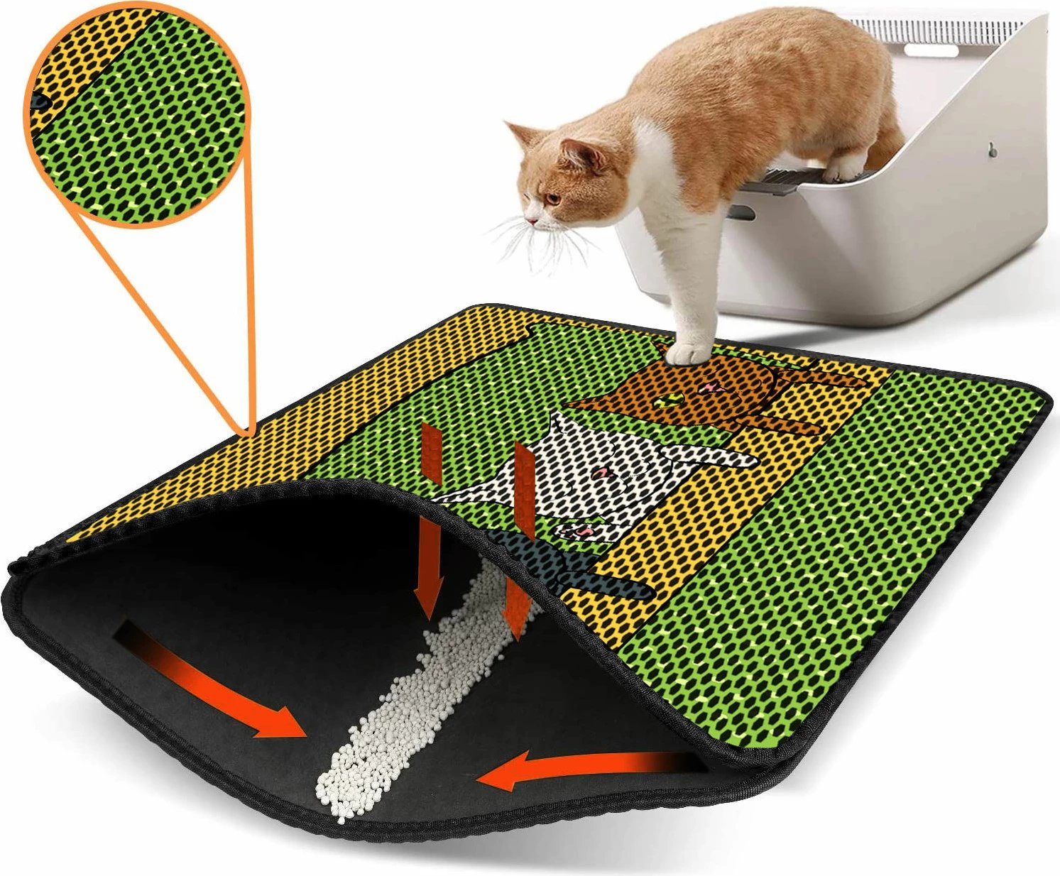 Tapet për rërë maceje, shumëngjyrësh, Paws & Whiskers, Nrszn0231, 45x60cm