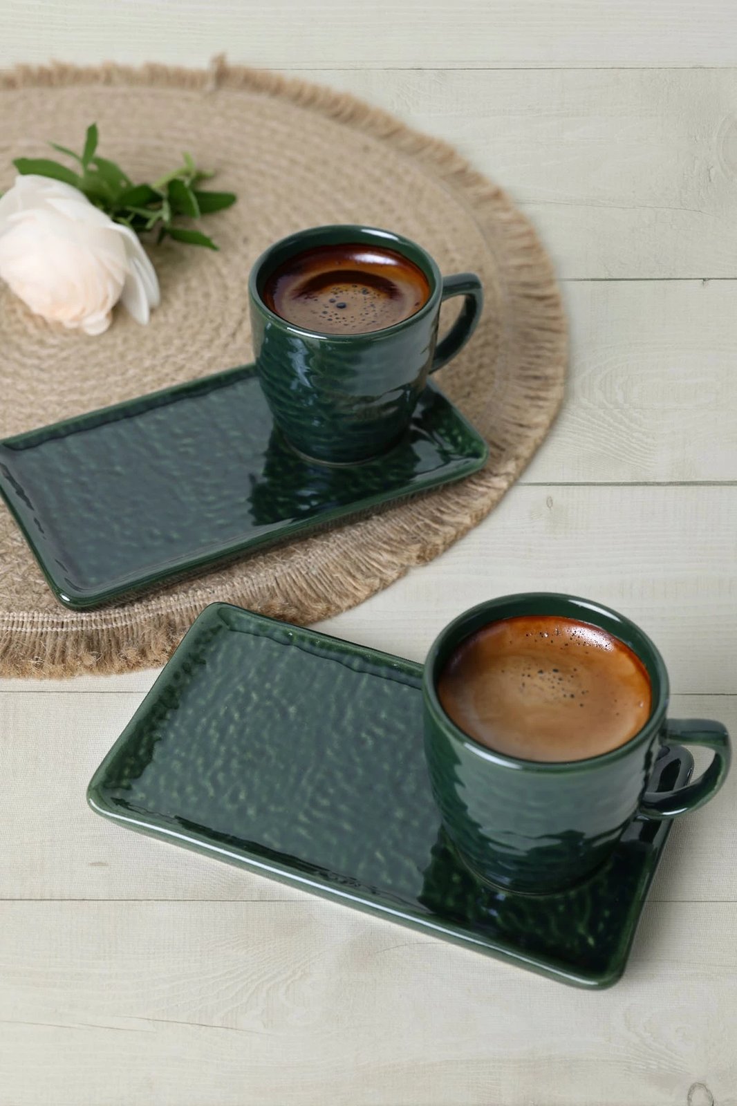 Set filxhanash kafeje (4 copë), Hermia Concept, ngjyrë e gjelbër