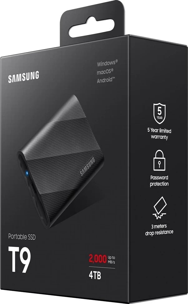 SSD Samsung MU-PG4T0B, 4 TB, USB Type-C 3.2 Gen 2, Zi