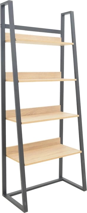 Raft librash Ryder, ngjyrë lis e zezë, 75x36x185cm