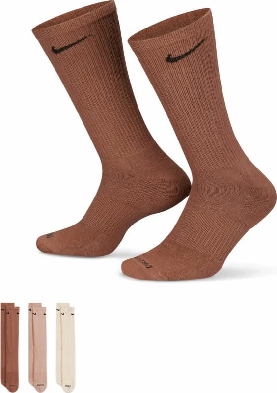 Çorape Nike unisex, kafe/bezhë