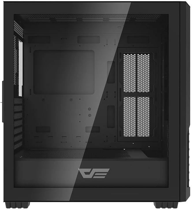 Kasë Darkflash DF2100 E-ATX/ATX me x4 ARGB fans, x8 120mm max, x2 HDD + x3 SSD, x7 slote zgjerimi, x360mm radiator, x1 USB 3.0 + x2 USB 2.0, anë xham i temperuar, e zezë