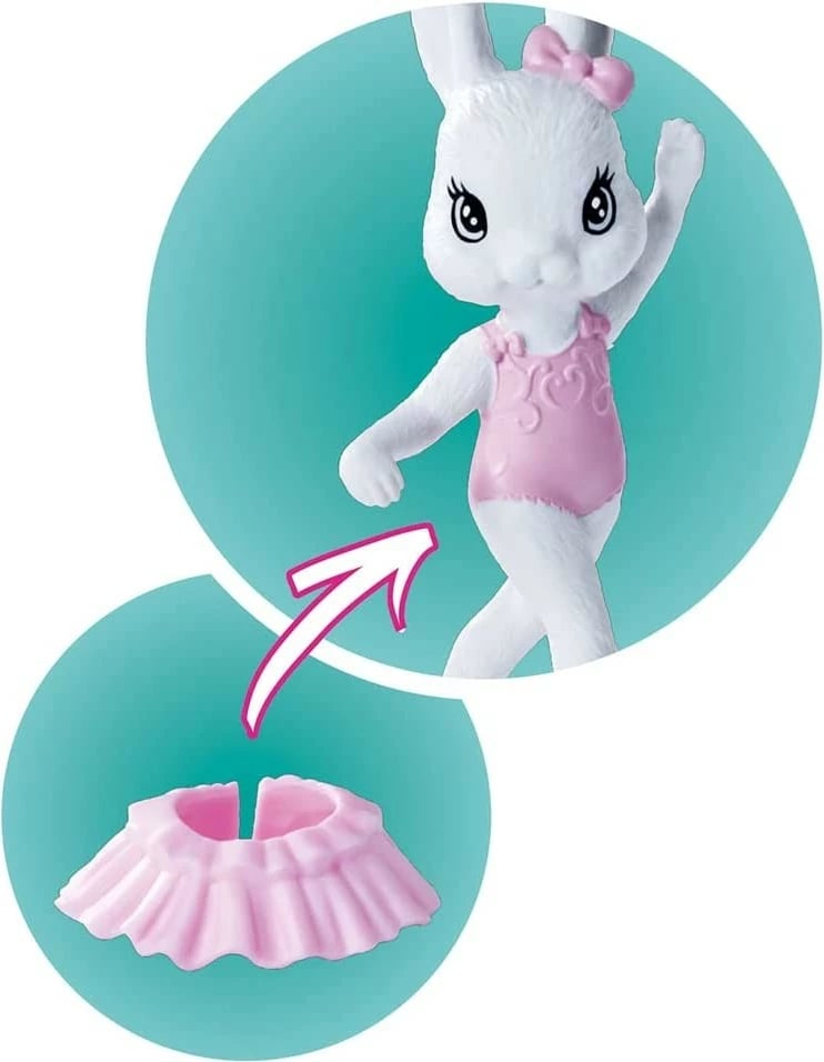 Kukull Steffi Love Dancing Ballerina me lepurush, 29 cm, rozë