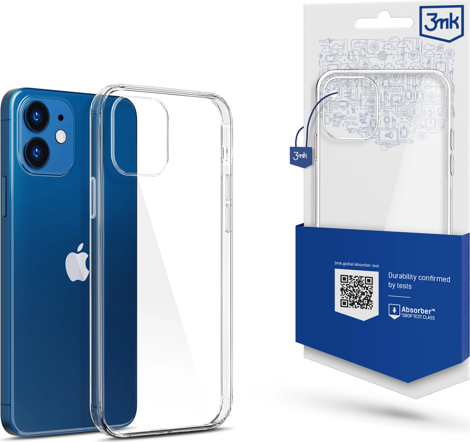Mbështjellës transparent për celular 3mk Protection Clear Case për iPhone 12 mini