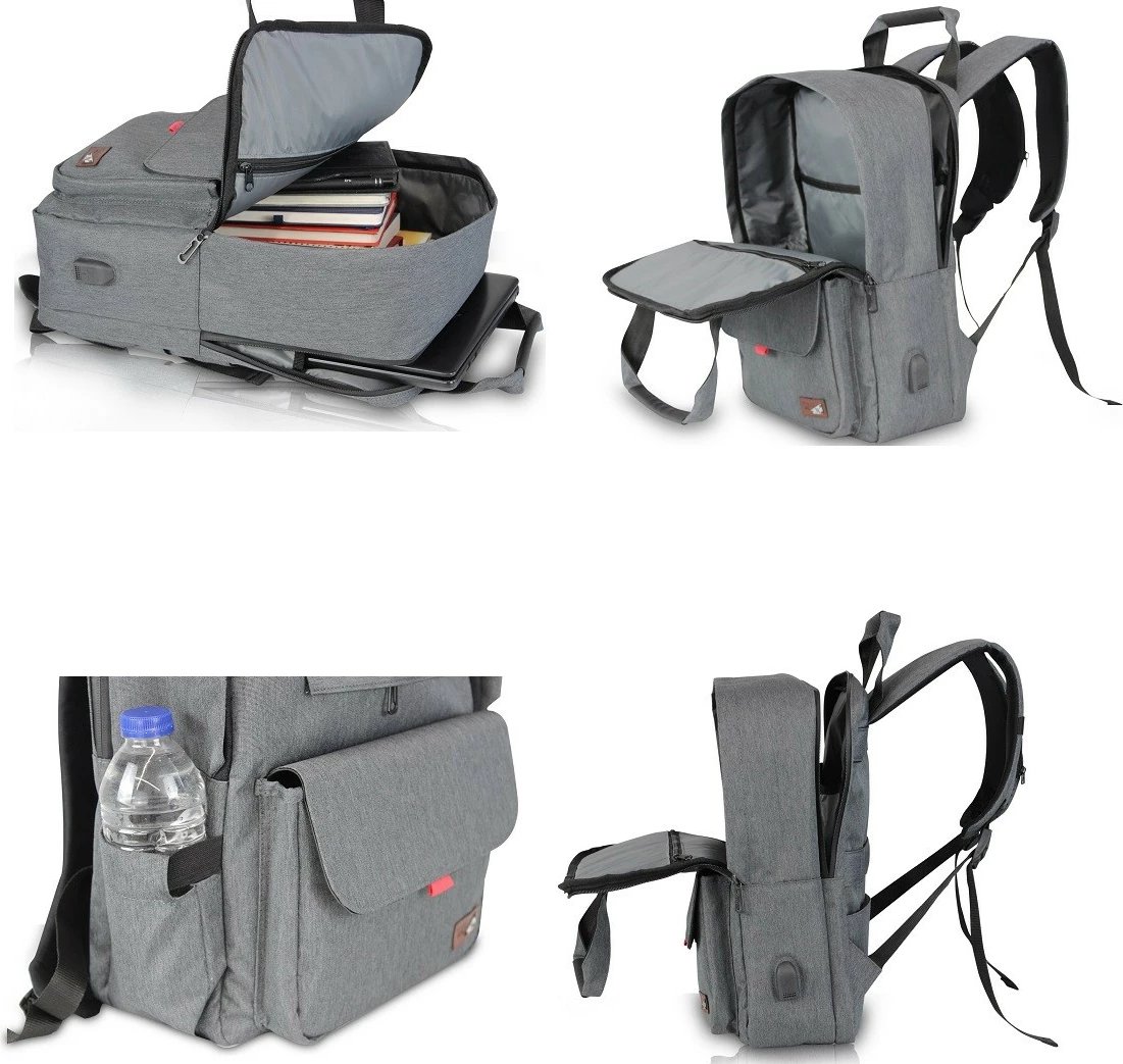 Çantë shpine për laptop, ngjyrë fume, Zoozie Bags, 2225