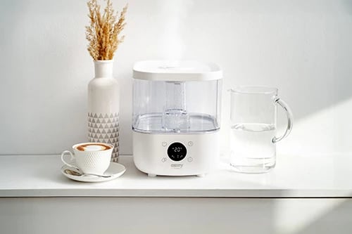 Lagështues ajri ultrasonik, Camry, CR 7973, depozitë 5L, ekran LED, aromaterapi, i bardhë