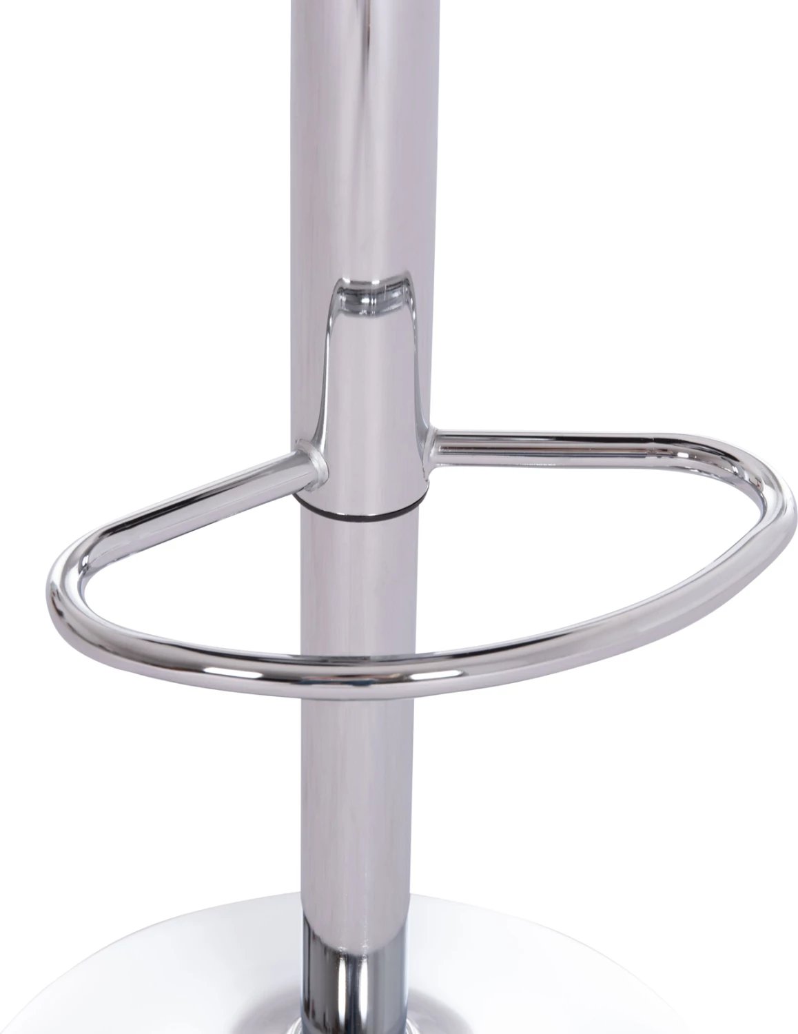 Karrige për bar ROSE, bazë kromi, lëkurë PU e bardhë, set prej 2 copësh, 48x45x105cm