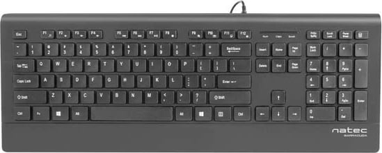 Tastierë kompjuteri Natec BarraCuda NKL-0876, Slim, USB, e zezë