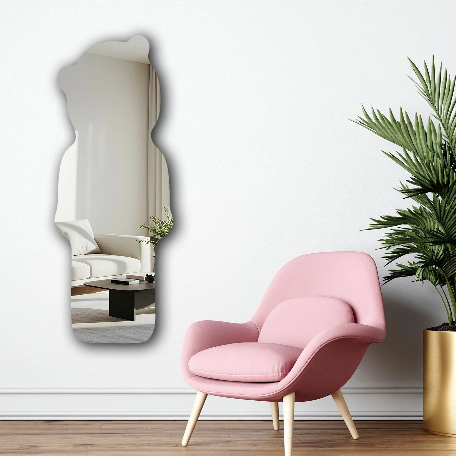 Pasqyrë dekorative Skye, shumëngjyrëshe, 52x135cm