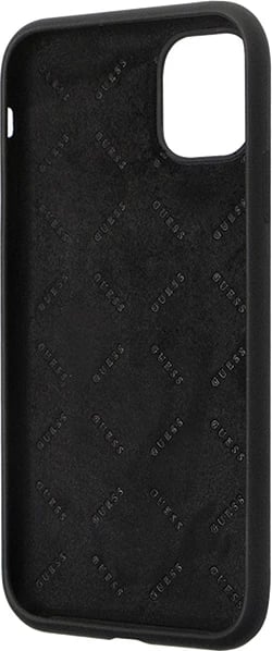 Mbështjellës Guess GUHCN614DGPK për iPhone 11/XR, silikon, i zi